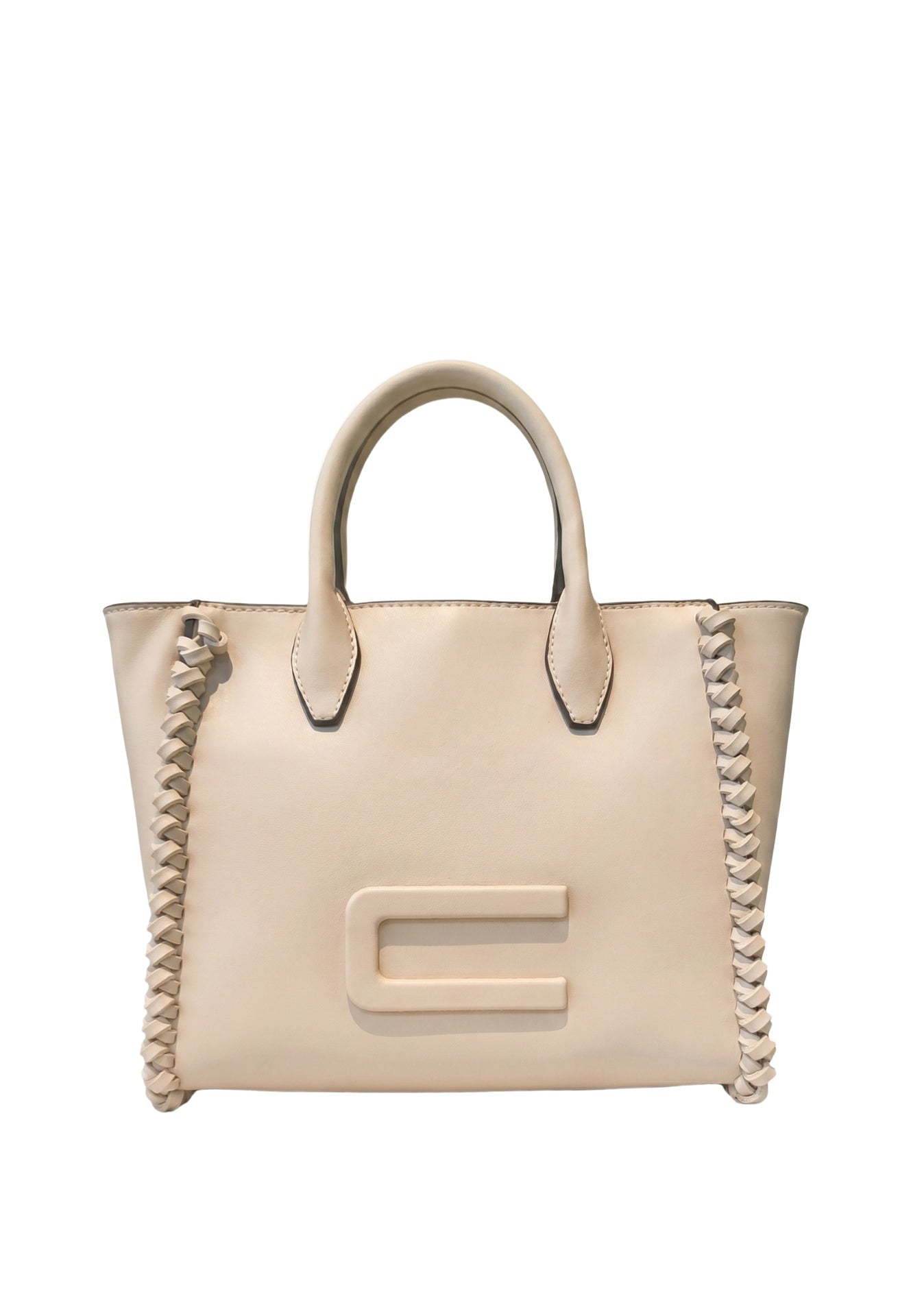 Borsa a mano in Pelle Vegana Off-White CUSTO BARCELONA