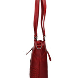 Borsa a Spalla in Vera Pelle Rosso