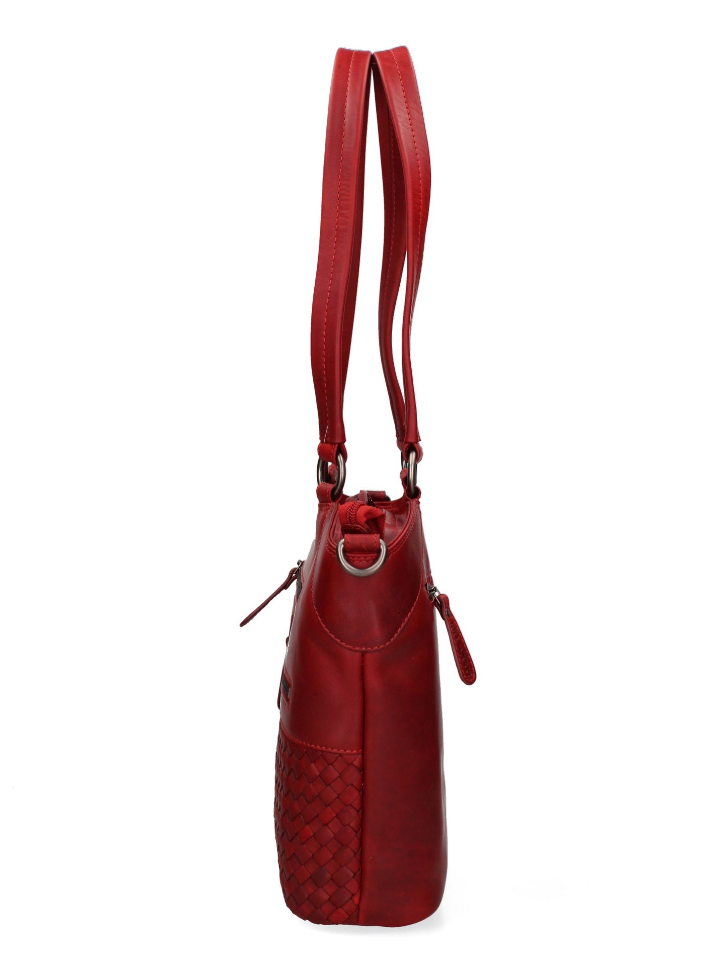 Borsa a Spalla in Vera Pelle Rosso