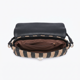 Borsa a Tracolla in Poliestere Marrone