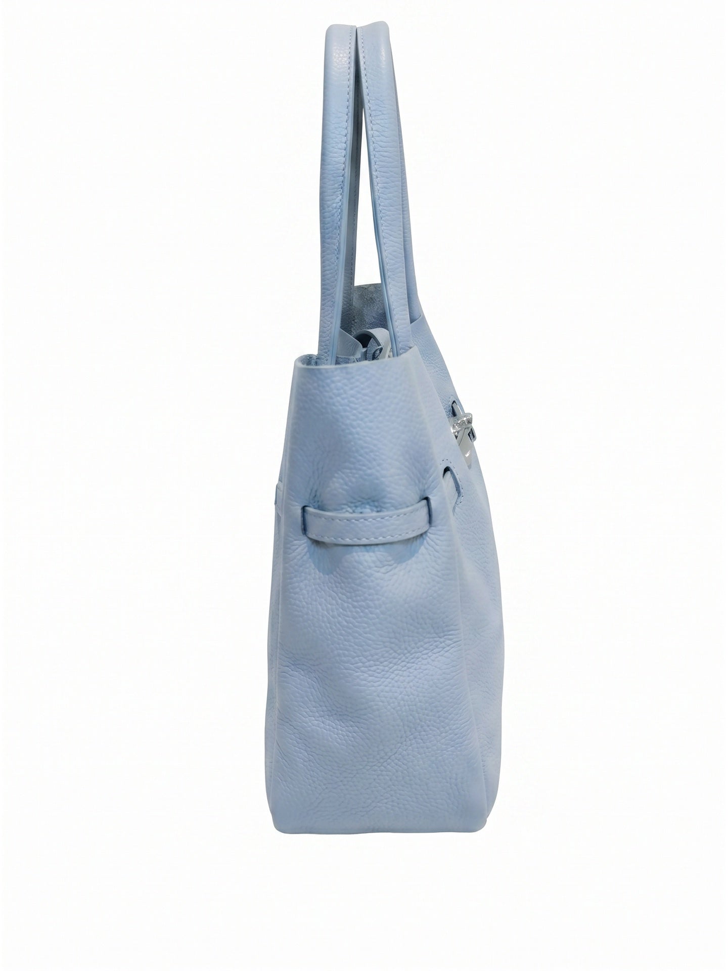 Borsa a Tracolla in Dollaro Leather Azzurro
