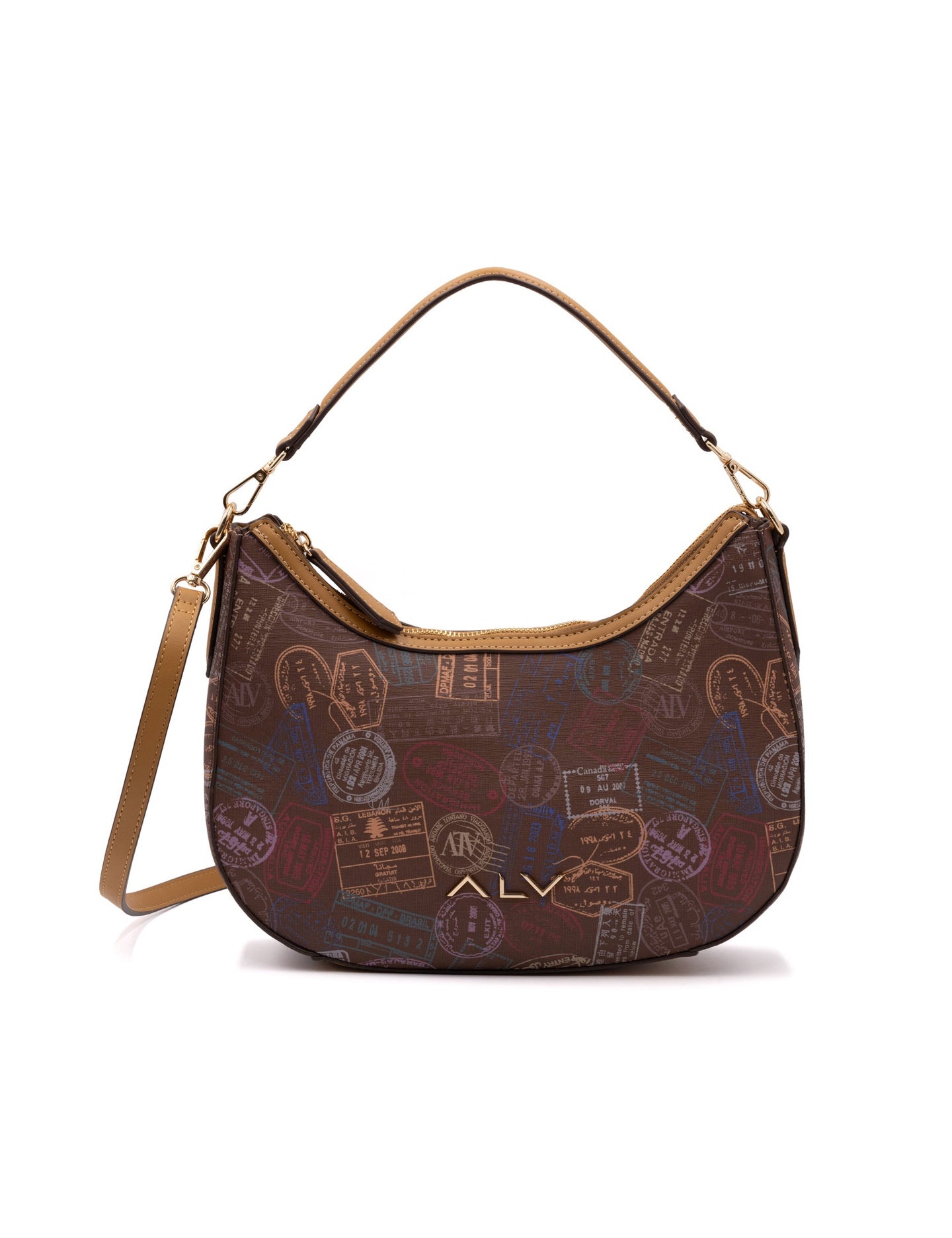 Borsa A Spalla da donna ALV - Marrone