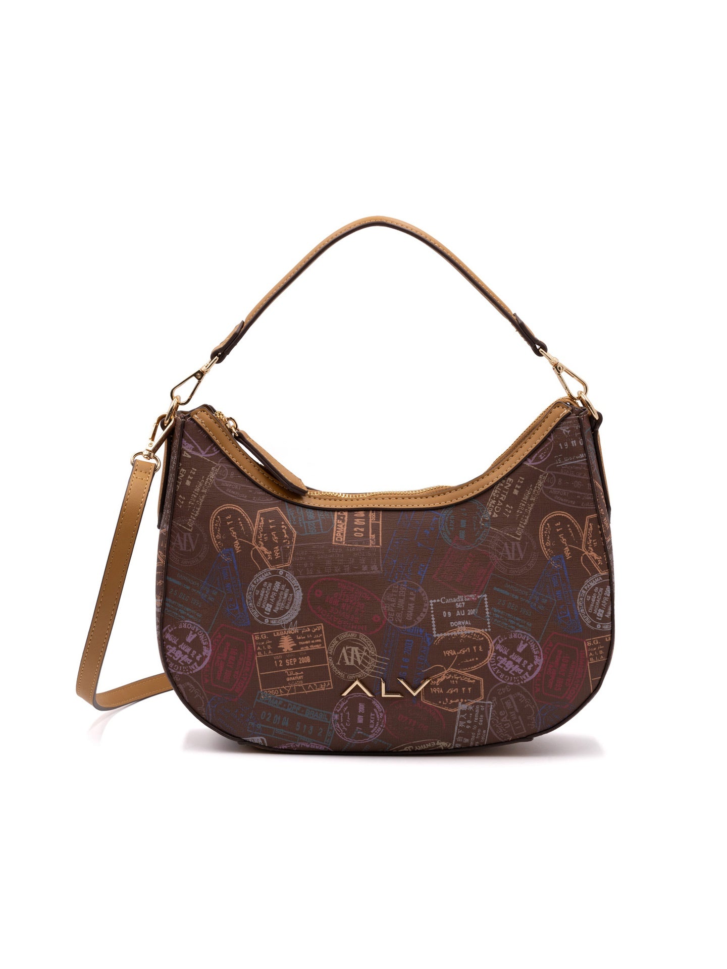 Borsa A Spalla da donna ALV - Marrone