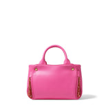 Fuchsiafarbene Polyester-Handtasche