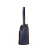 Borsa a Mano in Pelle Vegana Blu
