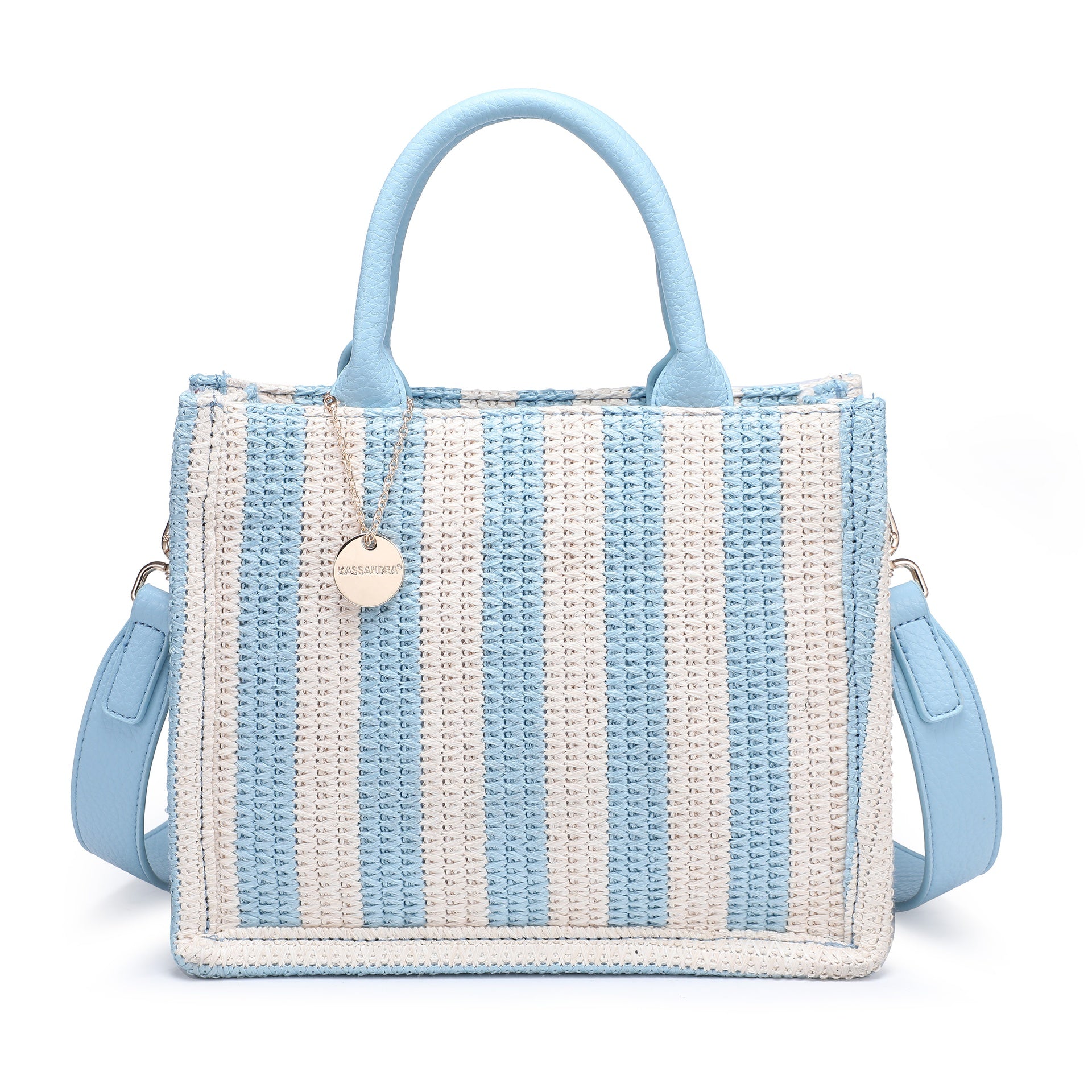Borsa a Tracolla in Poliestere Azzurro Kassandra