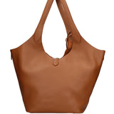 Borsa a Mano in Vera Pelle Cuoio Scuro