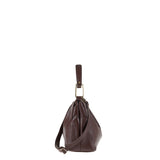 Borsa a Spalla in Vera Pelle Cioccolato