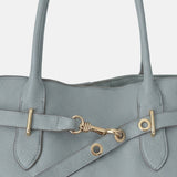 Borsa a mano in Pelle Vegana Azzurro