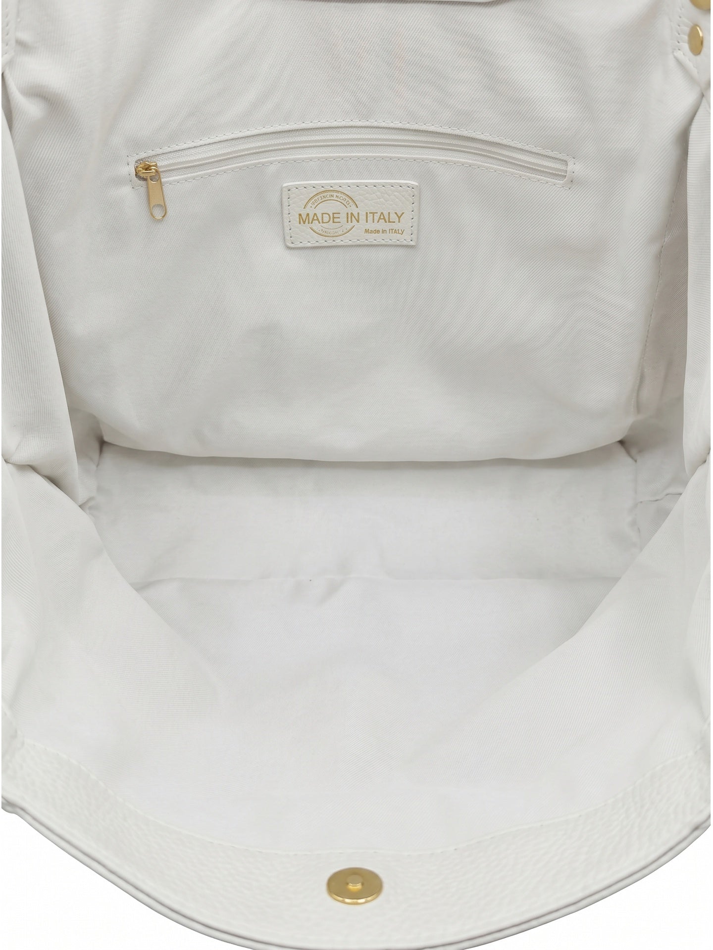 Borsa a Spalla in Dollaro Leather Bianco