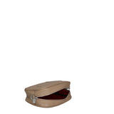 Borsa a Tracolla in Dollaro Leather Beige Scuro
