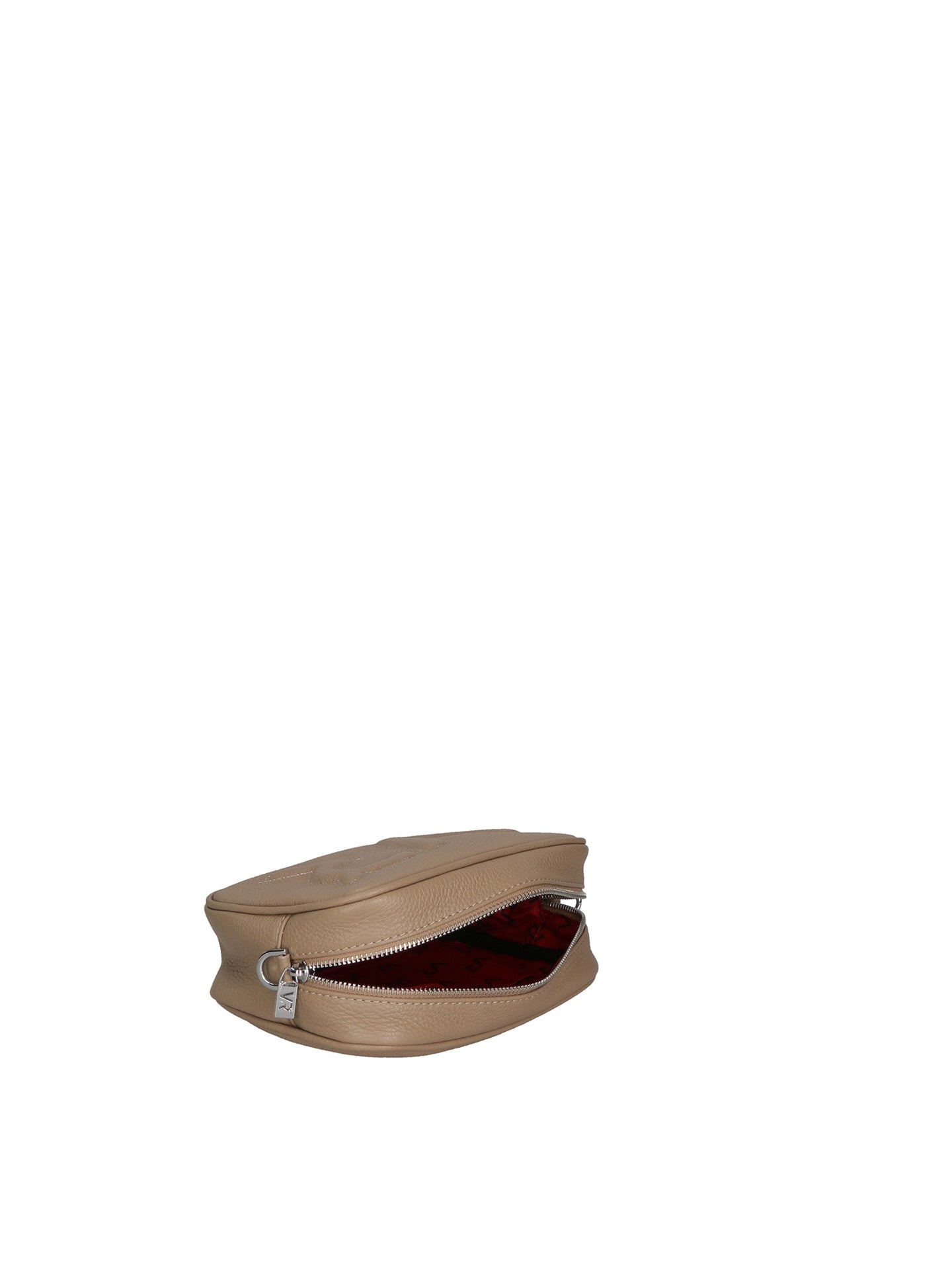 Borsa a Tracolla in Dollaro Leather Beige Scuro