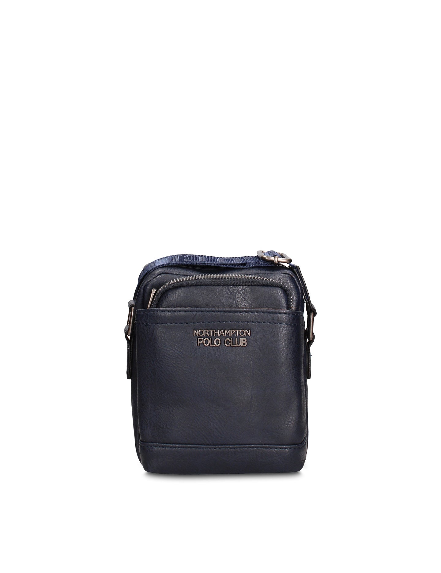 Borsa a Tracolla in 100% Pu Vegan Leather Blu Scuro