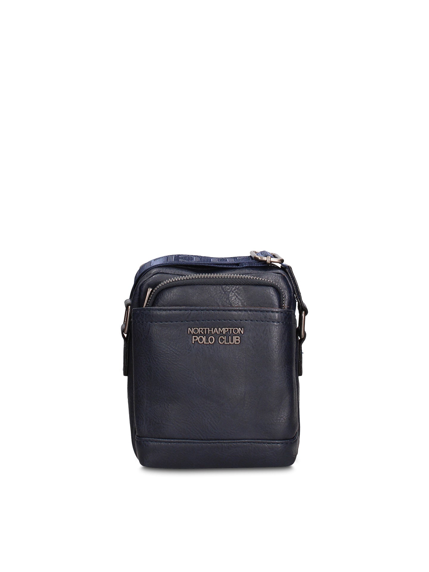 Borsa a Tracolla in 100% Pu Vegan Leather Blu Scuro