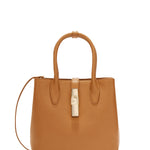 Borsa a Mano in Palmellato Leather Tabacco Furla