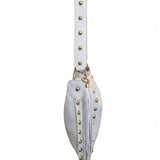 Borsa a Spalla in Dollaro Leather Bianco