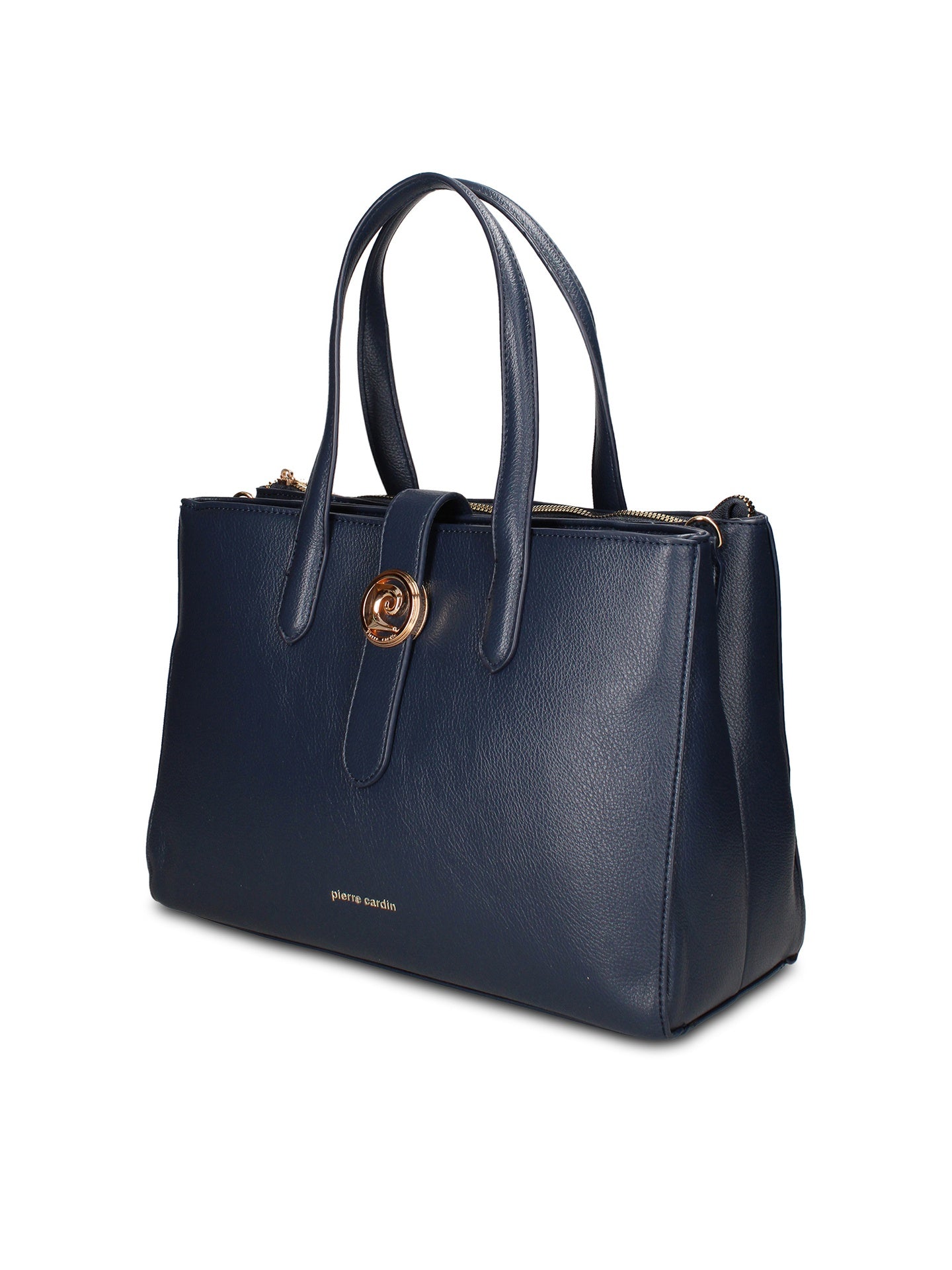 Borsa a Mano in Pelle Vegana Blu Pierre Cardin