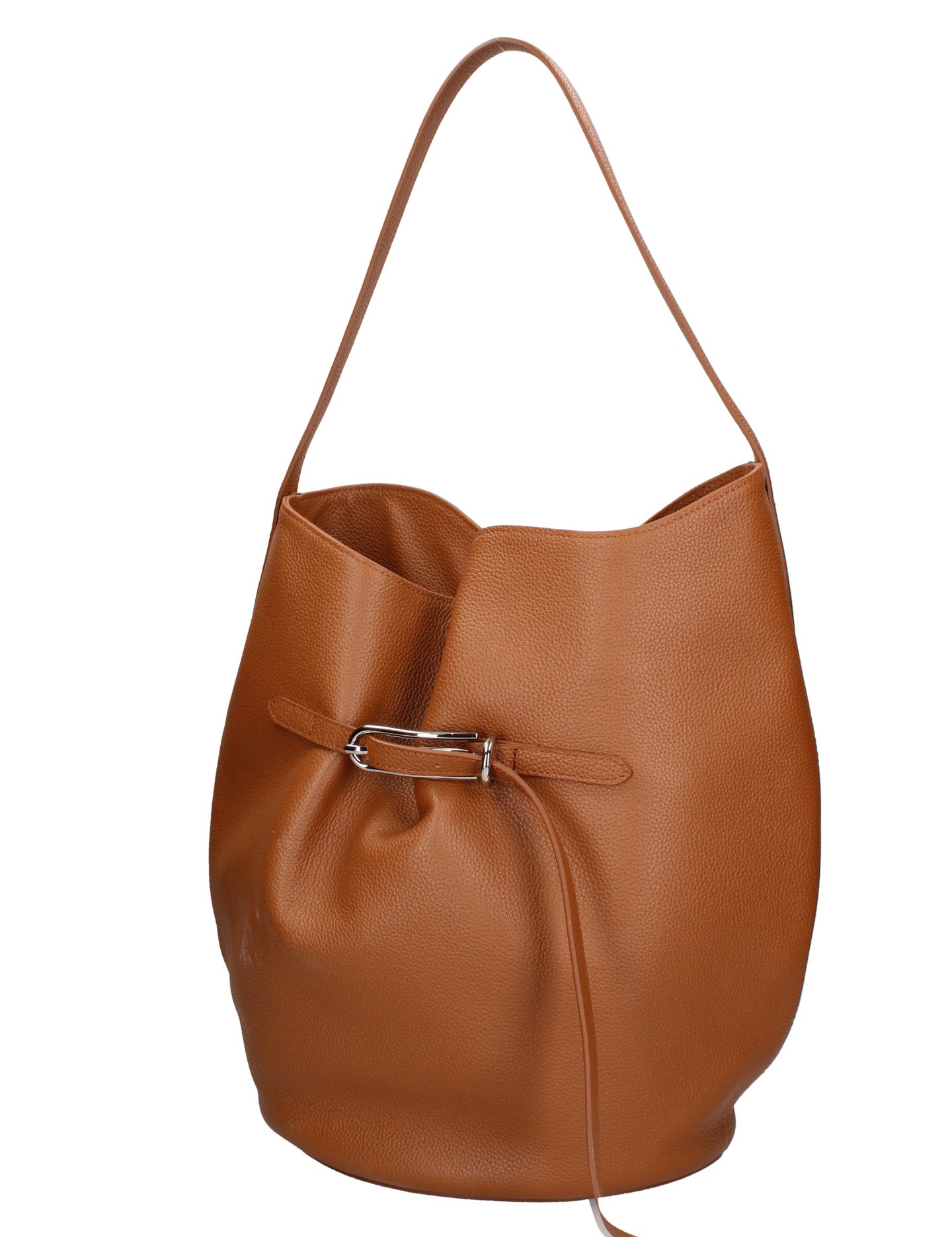 Borsa a Mano in Vera Pelle Cuoio Scuro