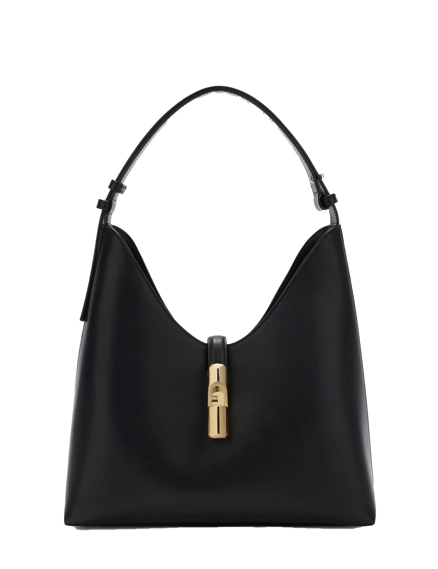 Borsa a Spalla in Pelle Ruga Nero Furla