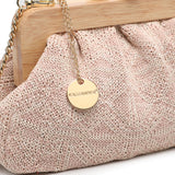 Bolso de hombro rosa de poliéster