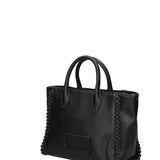Borsa a mano in Pelle Vegana Nero