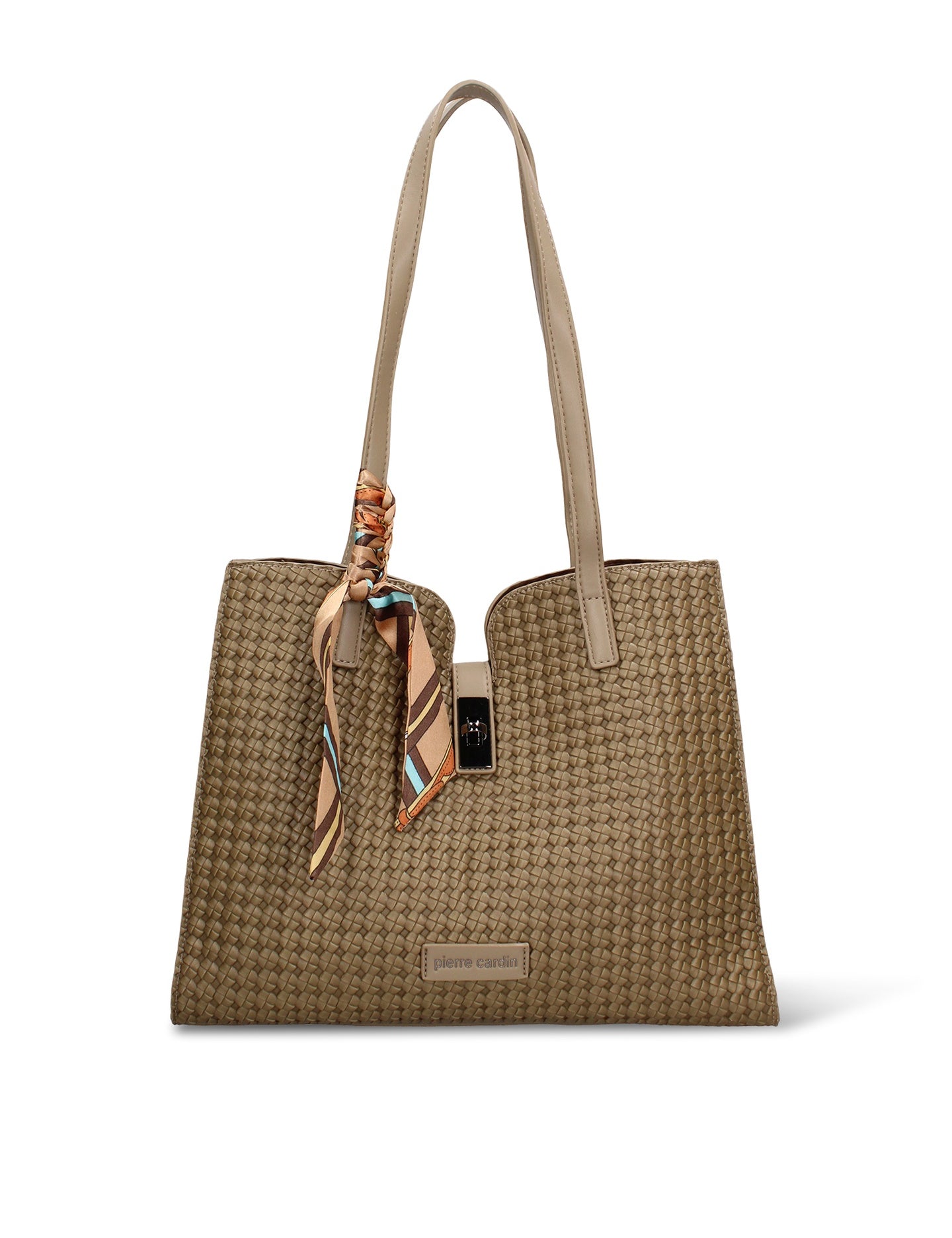 Borsa a Mano in Pelle Vegana Verde Pierre Cardin