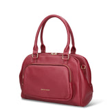 Borsa a Mano in Pelle Vegana Bordeaux