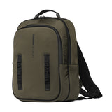 Zaino Uomo Polyurethane in Pelle Vegana Verde Militare
