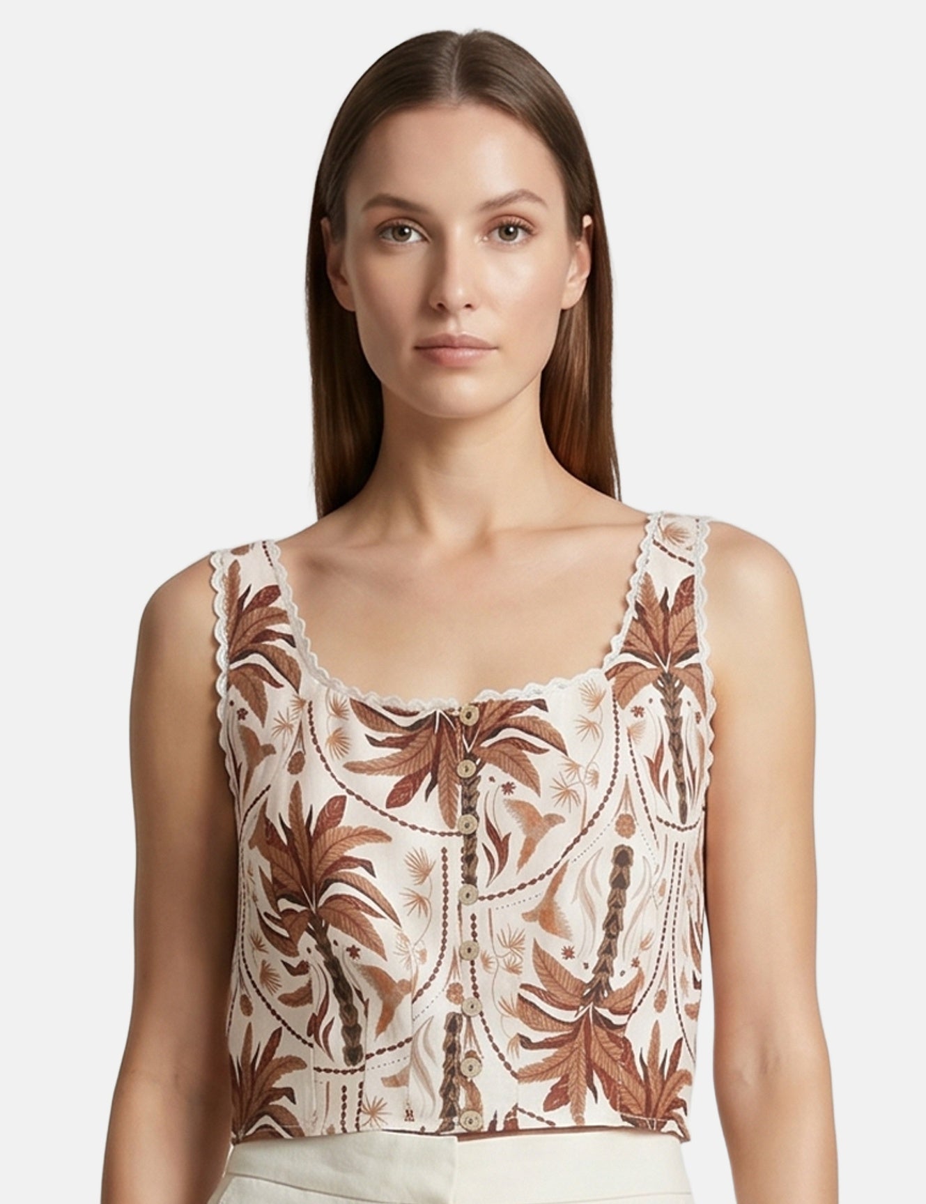 Vestito in Viscosa Taupe Roberta Rossi