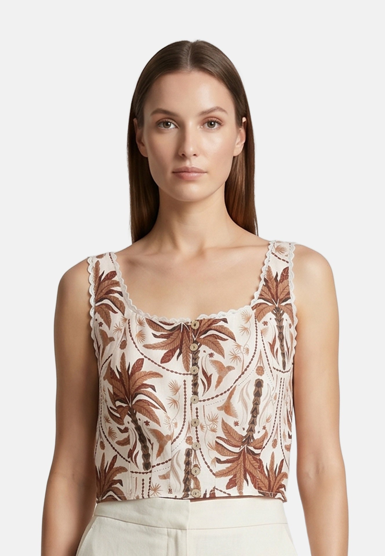 Vestito in Viscosa Taupe Roberta Rossi