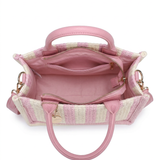 Bolso de hombro rosa de poliéster