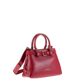 Borsa a Mano in Vera Pelle Rubino