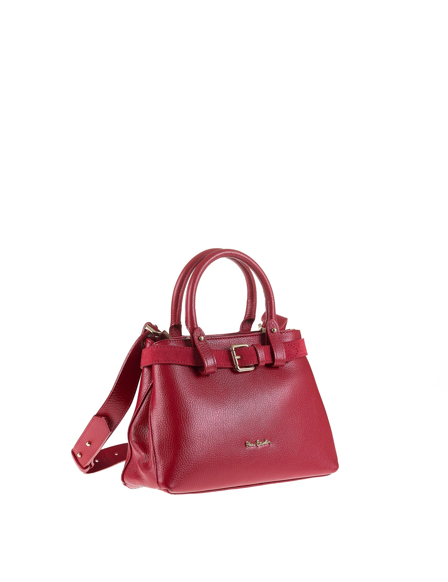 Borsa a Mano in Vera Pelle Rubino