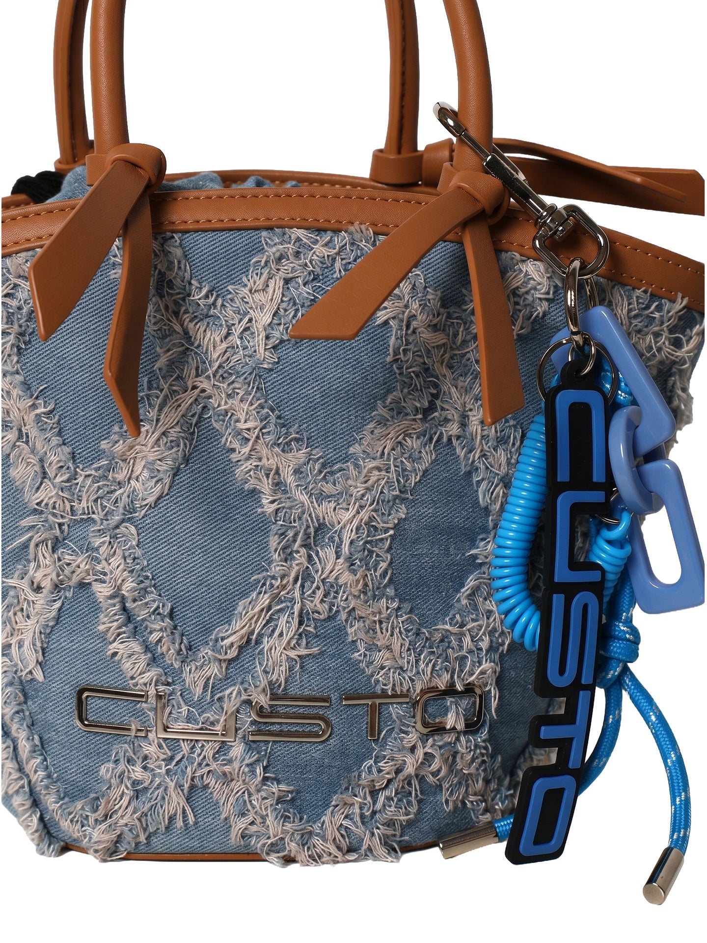 Borsa a Mano in Pelle Vegana Blu