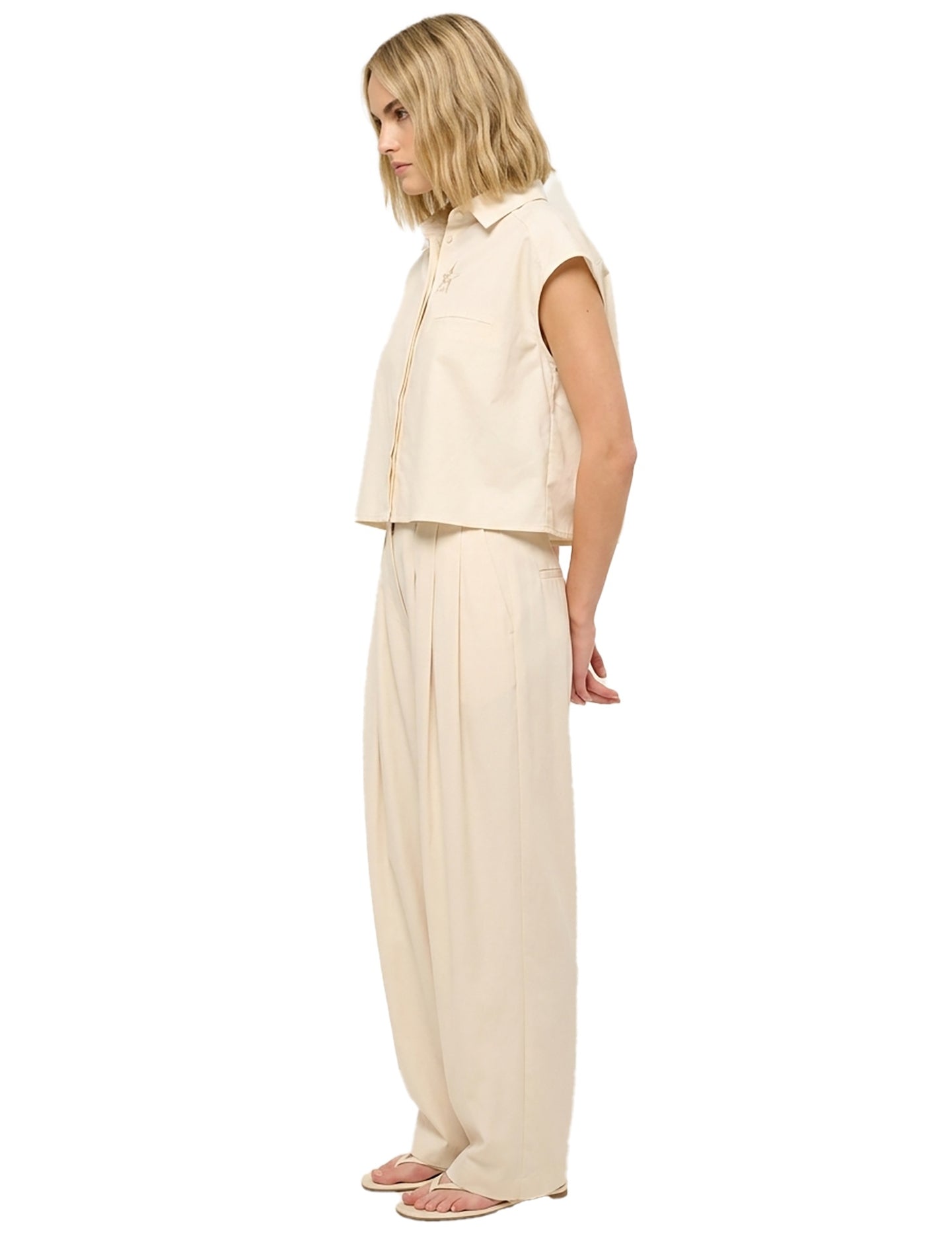 Camicia Donna Made in Italy Beige