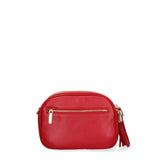 Sac à bandoulière en cuir véritable rubis