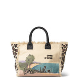 Borsa a Mano in Cotone Multicolore e Nero Braccialini