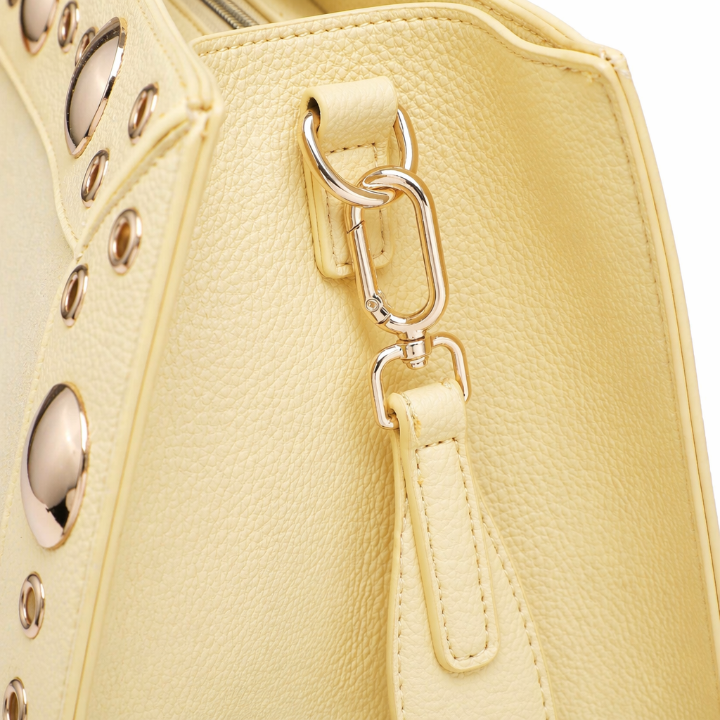 Borsa Shopper in Pelle Vegana Giallo