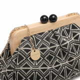 Bolso de hombro de poliéster negro