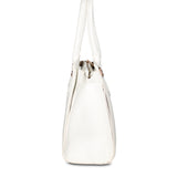 Weiße vegane Lederhandtasche