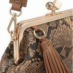 Borsa a Spalla in Pelle Vegana Marrone