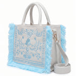 Borsa a Mano in Cotone Blu