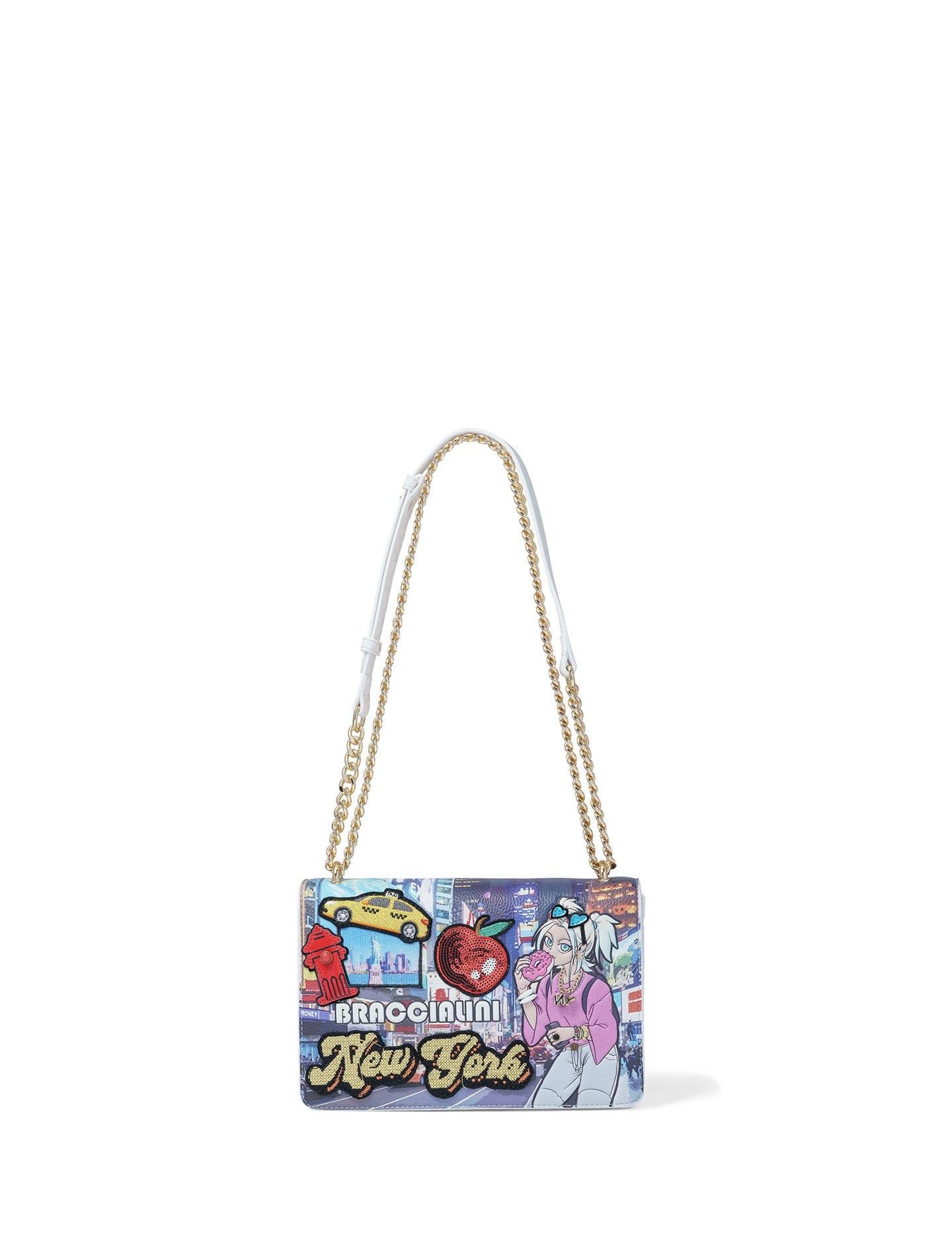Borsa a Tracolla da Donna in Poliestere Multicolore Braccialini