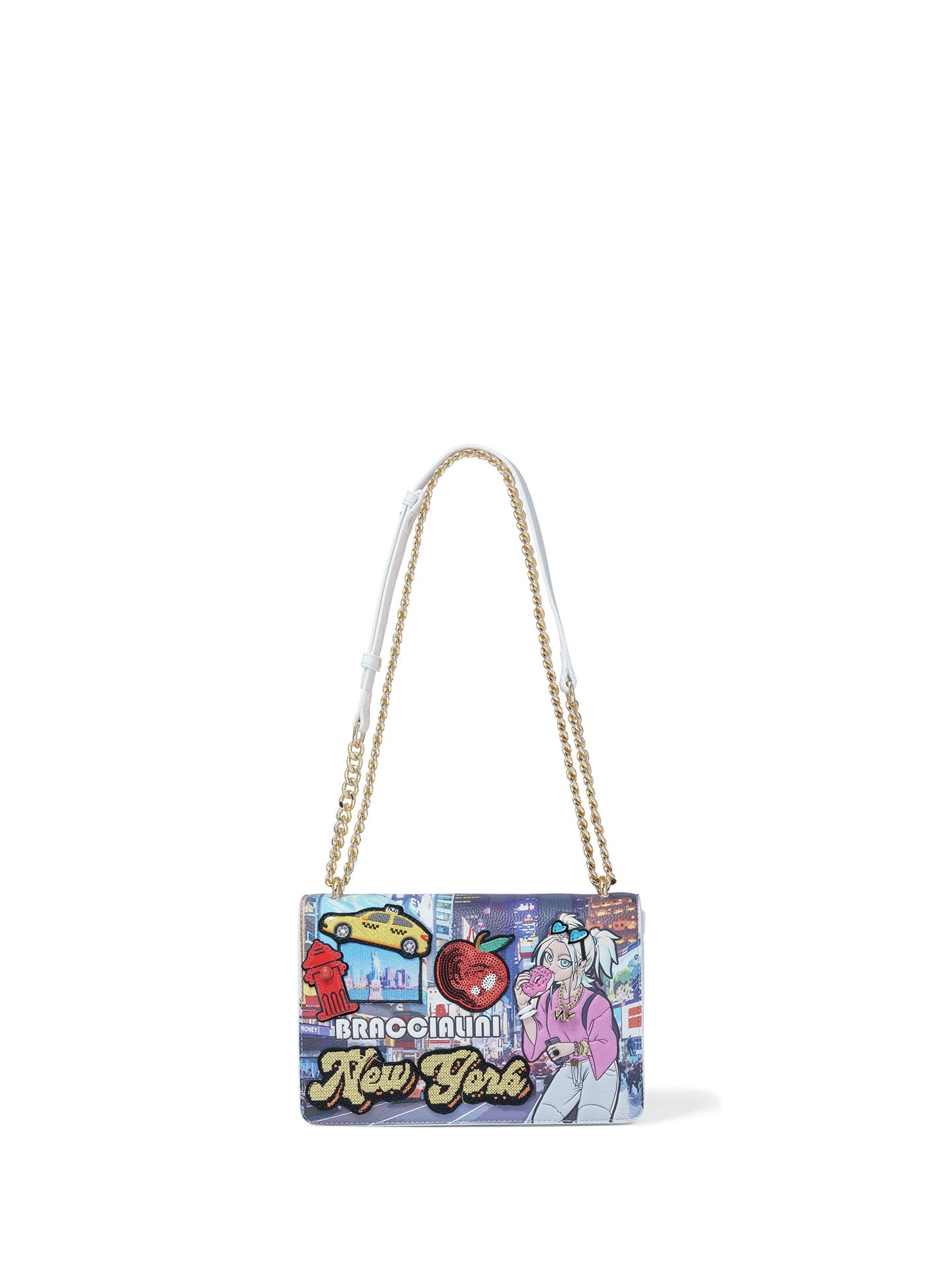 Borsa a Tracolla da Donna in Poliestere Multicolore Braccialini