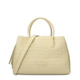 Borsa a Mano in Pelle Vegana Giallo