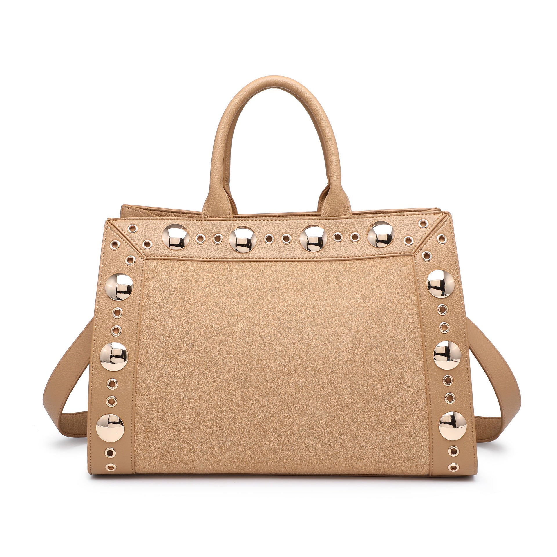 Borsa Shopper in Pelle Vegana Marrone Chiaro