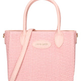 Borsa a Mano in Pelle Vegana Rosa