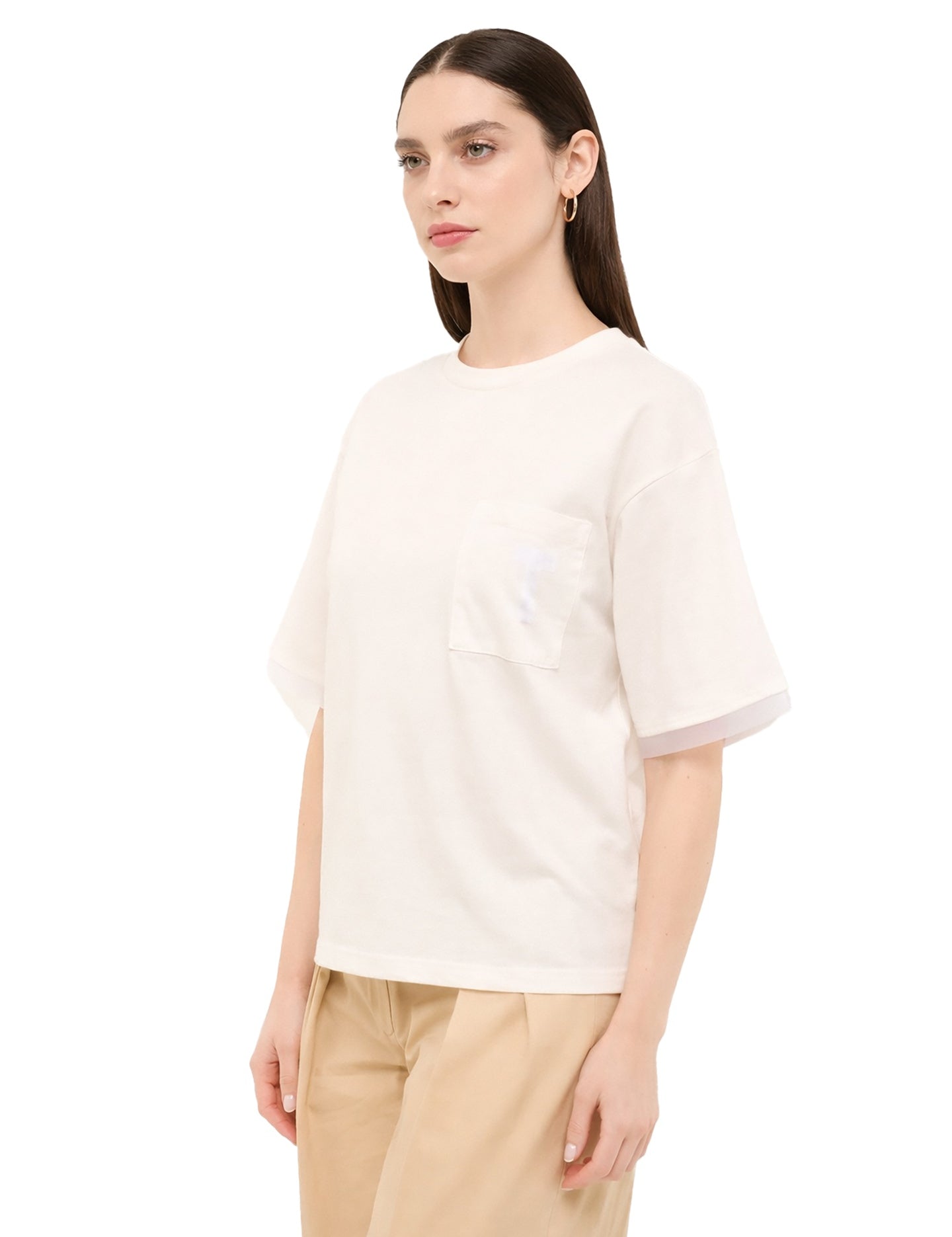 Maglia Donna in Cotone Panna