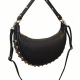 Borsa a Tracolla in Dollaro Leather Nero