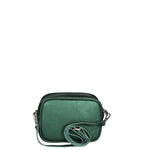 Borsa a Tracolla in Genuine Printed Suede Leather Verde